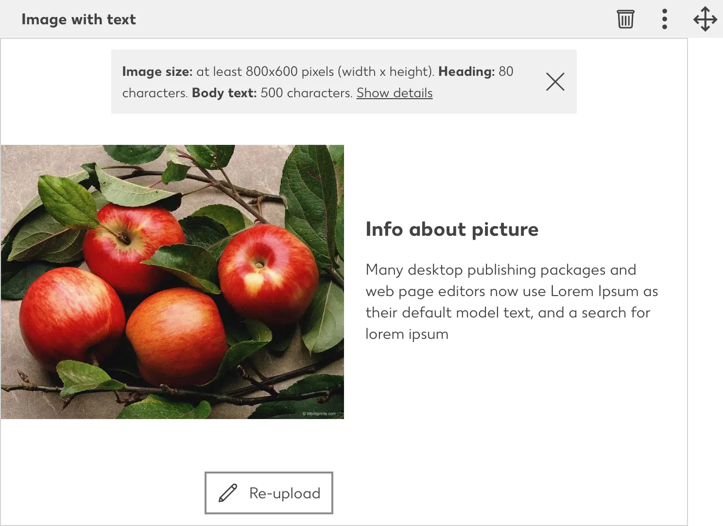 Image with Text Edit